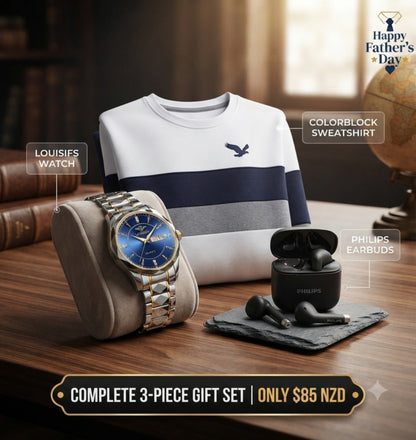 Ultimate Father’s Day Gift Bundle.            Watch, Earbuds & Apparel