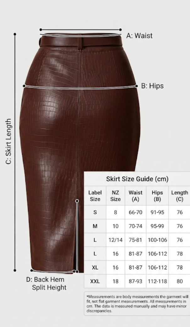 Crocodile pattern skirt