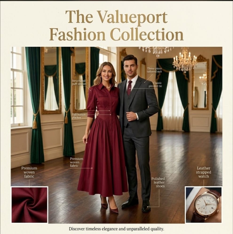 Elegant Women’s POLO Collar Dress & 3-Piece Zirconia Jewelry Set | Complete Fashion Outfit Bundle