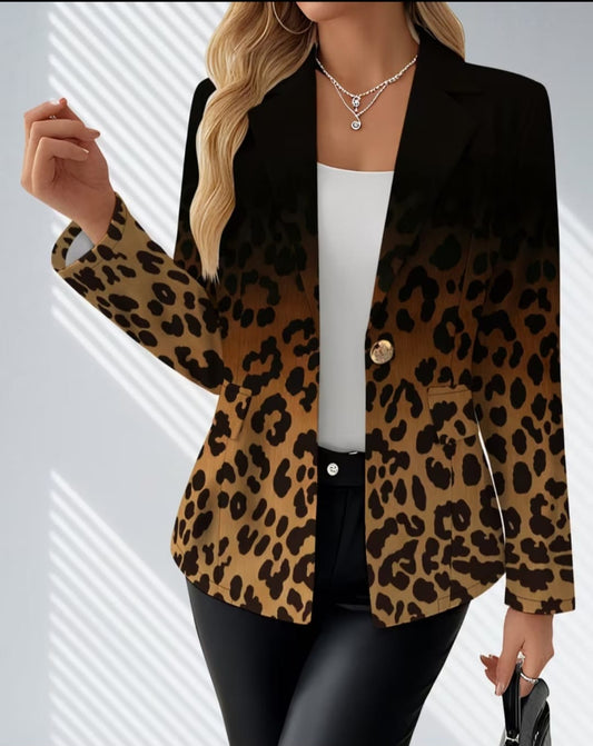 Leopard Blazer Suit