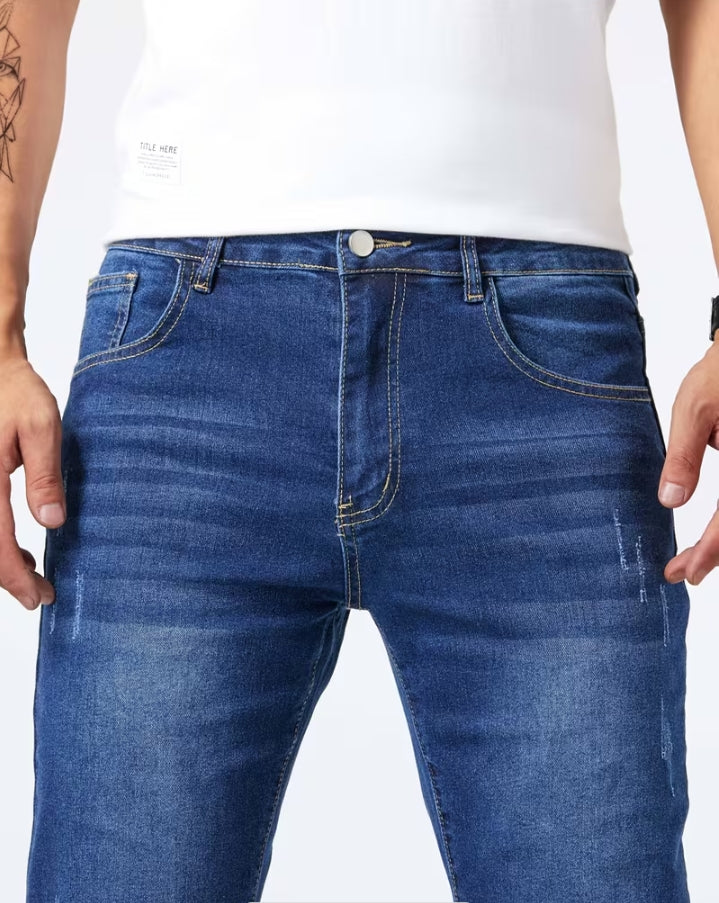 Scratch Denim with two Belts