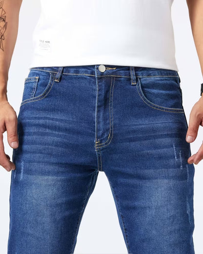 Scratch Denim with two Belts