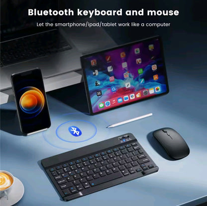 Premium 5-in-1 Wireless Productivity Bundle – Bluetooth Keyboard, Silent Mouse, V5.0 Earbuds & 4-Port Fast Charger