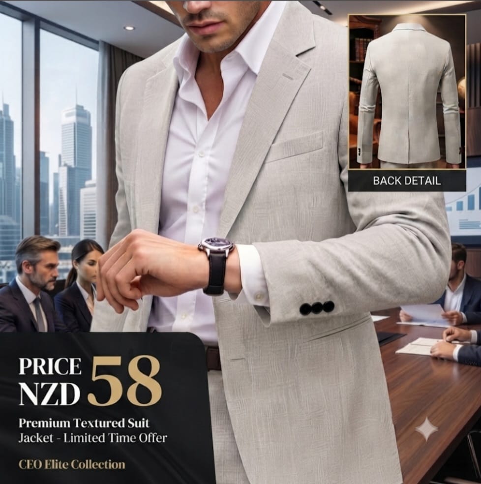 Men's Single-Breasted Suit Jacket Everyday Commuter Blazer with Pockets