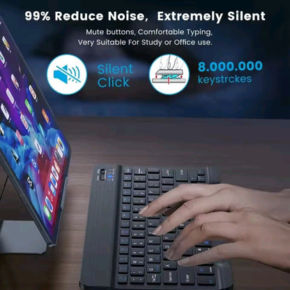 Premium 5-in-1 Wireless Productivity Bundle – Bluetooth Keyboard, Silent Mouse, V5.0 Earbuds & 4-Port Fast Charger