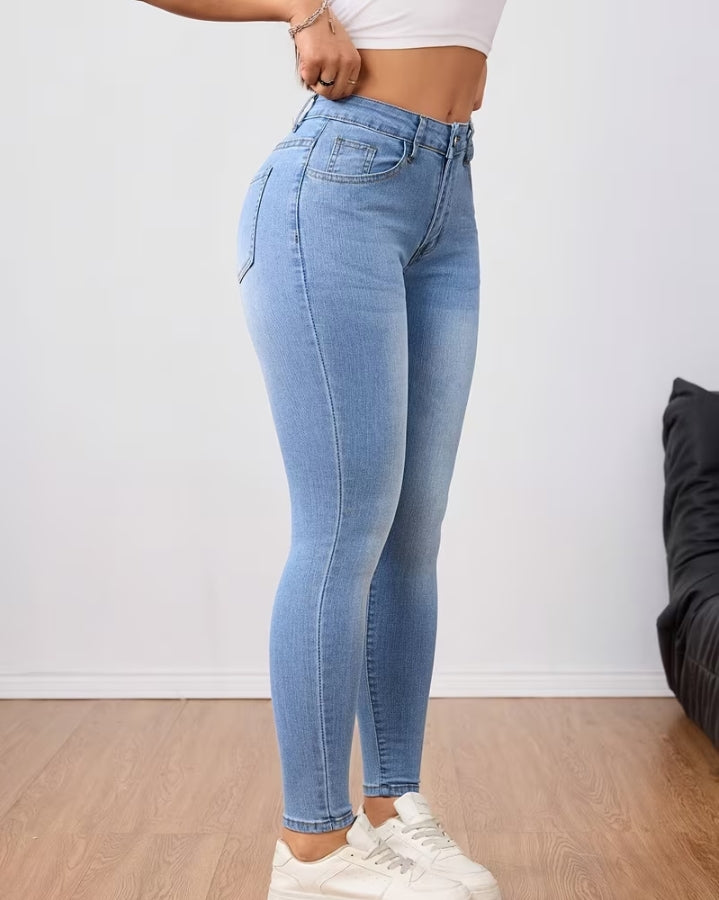 Slim-Fit High-Rise Jeans