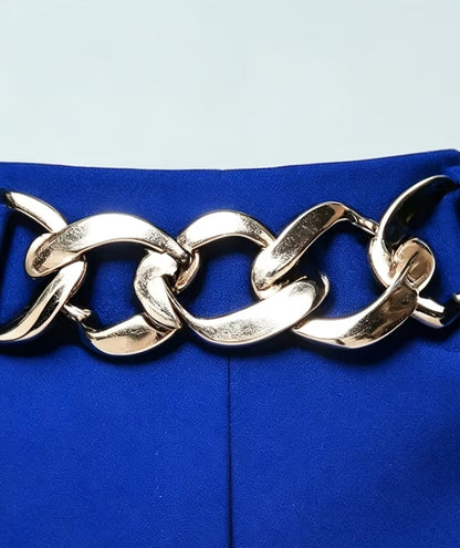 Signature Gold-Chain High-Waist Trousers