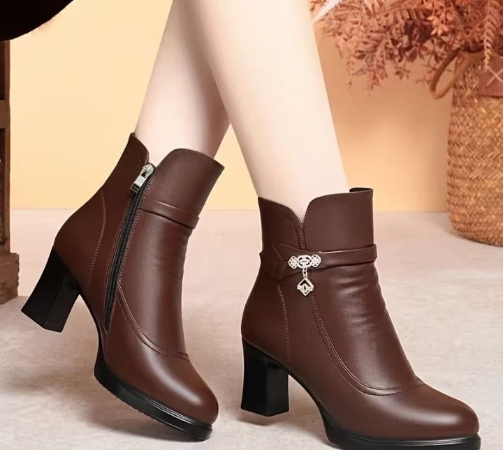 Chic Charm-Accent Formal Boots
