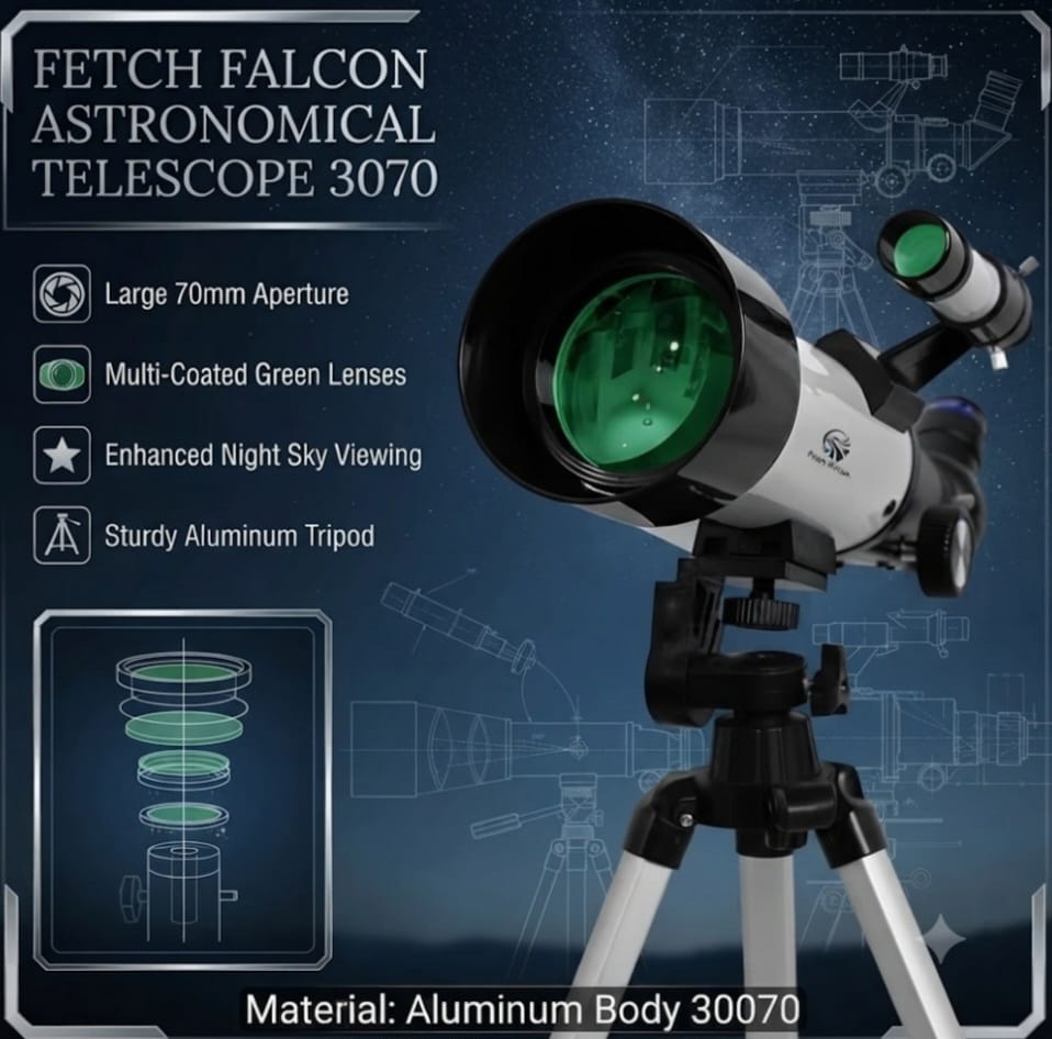 HD 30070 Astronomical Telescope ,70mm Aperture 300mm Refractor with Tripod & Phone Adapter