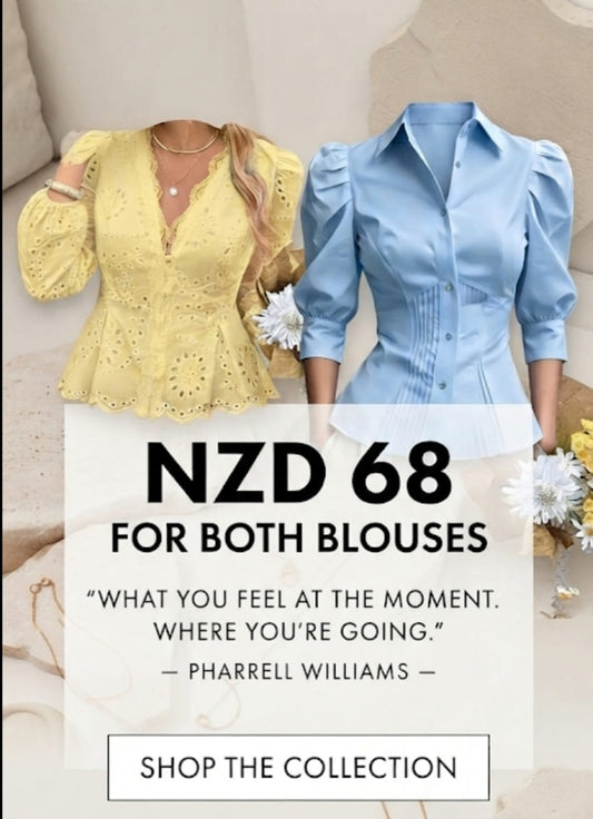 Elegant Women's Professional Blouse with Puff Sleeves