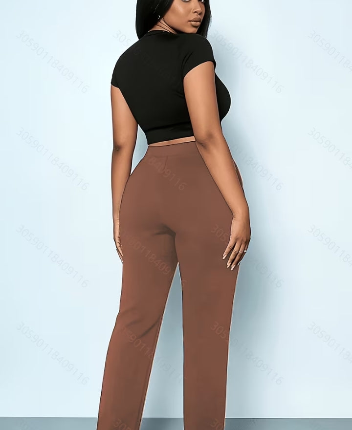 Signature Gold-Chain High-Waist Trousers