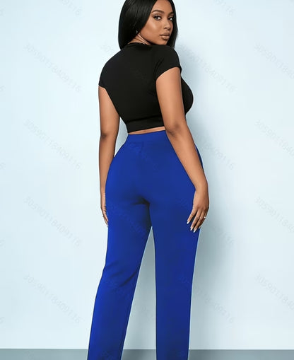 Signature Gold-Chain High-Waist Trousers