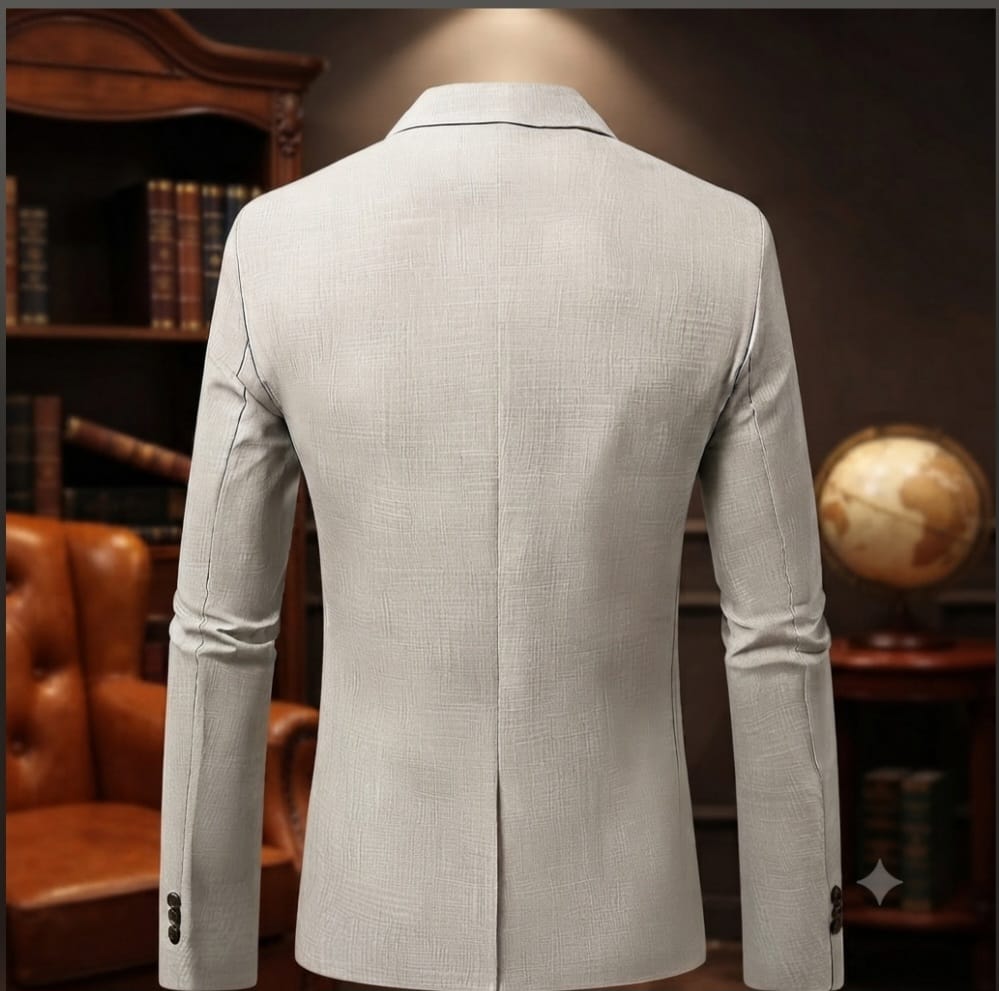 Men's Single-Breasted Suit Jacket Everyday Commuter Blazer with Pockets