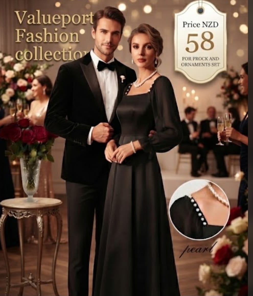 Elegant Pearl Midi Dress & Jewelry Set Party & Wedding Guest Outfit NZD 58