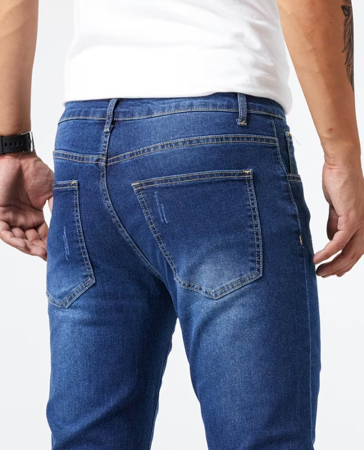 Scratch Denim with two Belts