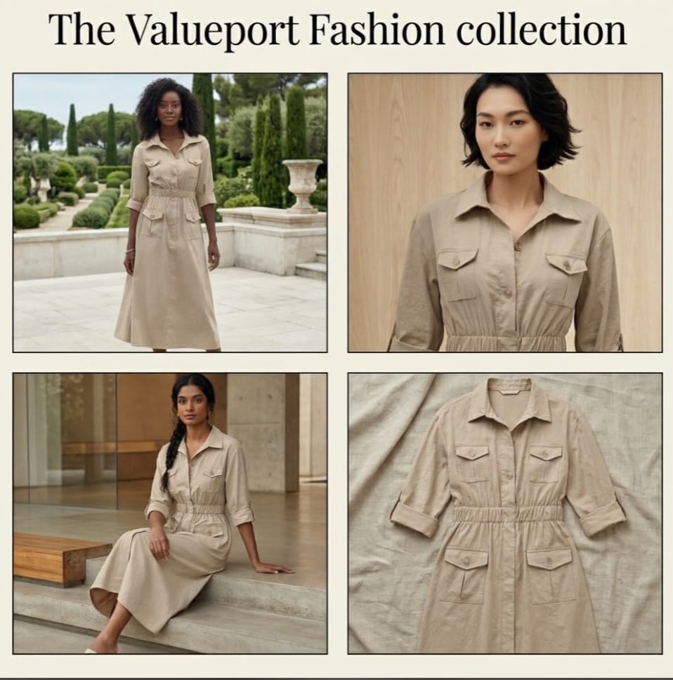 Casual Shirt Dress & Korean Retro Tote Bag Collection
