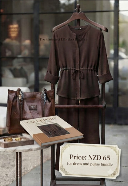Valueport Fashion Collection Chic Women's Two-Piece Outfits & Vintage Handbags
