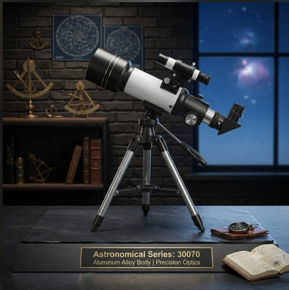 HD 30070 Astronomical Telescope ,70mm Aperture 300mm Refractor with Tripod & Phone Adapter