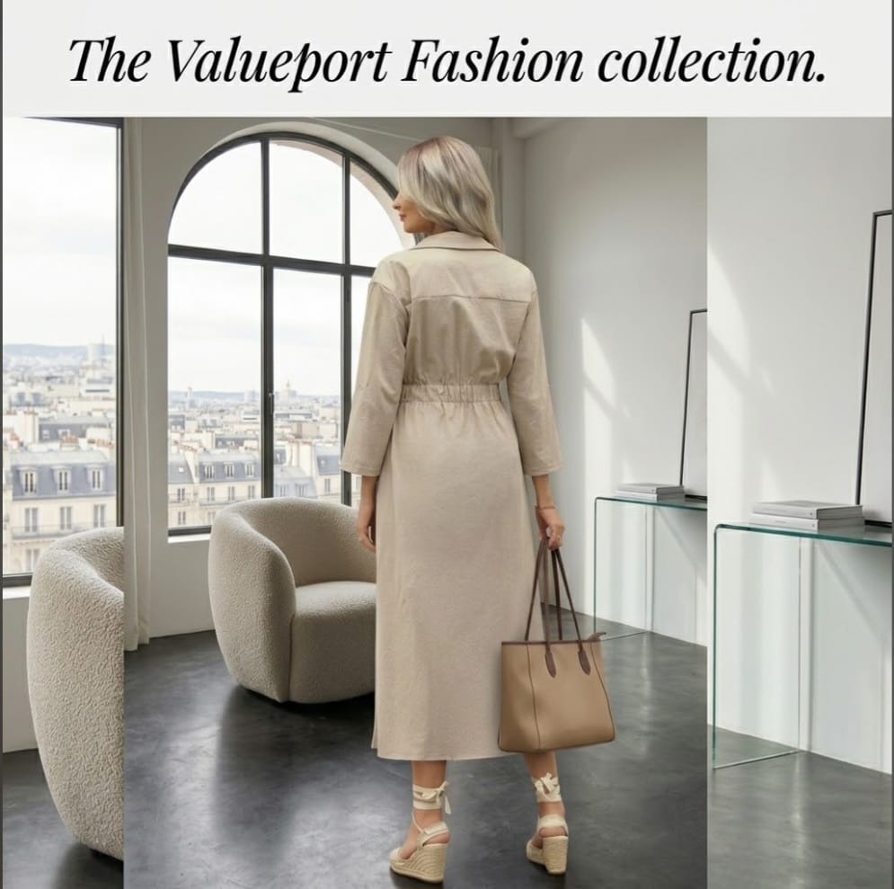 Casual Shirt Dress & Korean Retro Tote Bag Collection