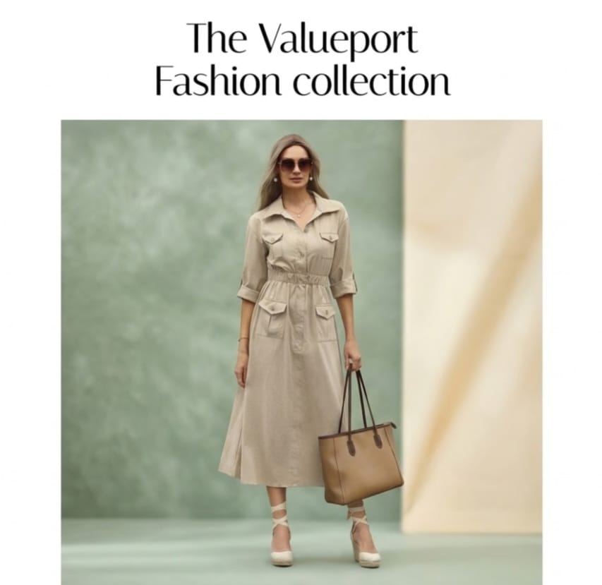 Casual Shirt Dress & Korean Retro Tote Bag Collection