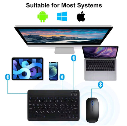 Premium 5-in-1 Wireless Productivity Bundle – Bluetooth Keyboard, Silent Mouse, V5.0 Earbuds & 4-Port Fast Charger