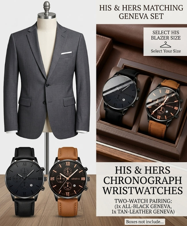 Business Blazer with 2 wrist watches