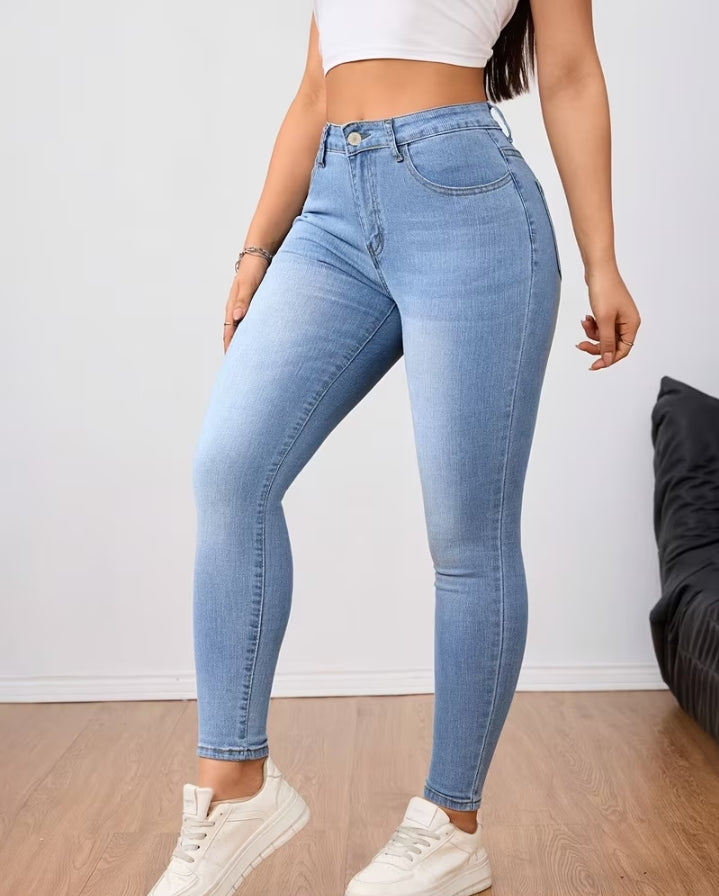Slim-Fit High-Rise Jeans